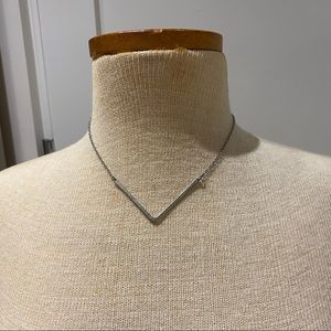 V Silver Necklace